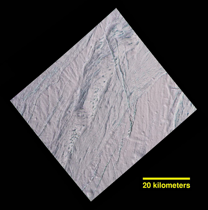 Illustration for article titled We Still Don't Understand These Spots on Saturn's Moon, and We're Not Going Back